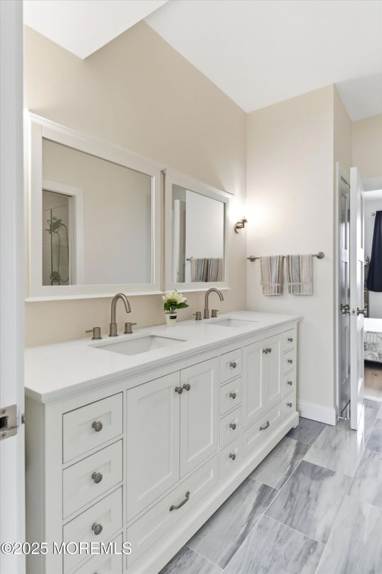 Bathroom, Dual Sink Vanities, Interior, Marble