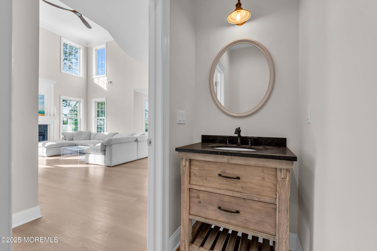Bathroom, Fireplace, Interior, Living room, Wood Texture Flooring