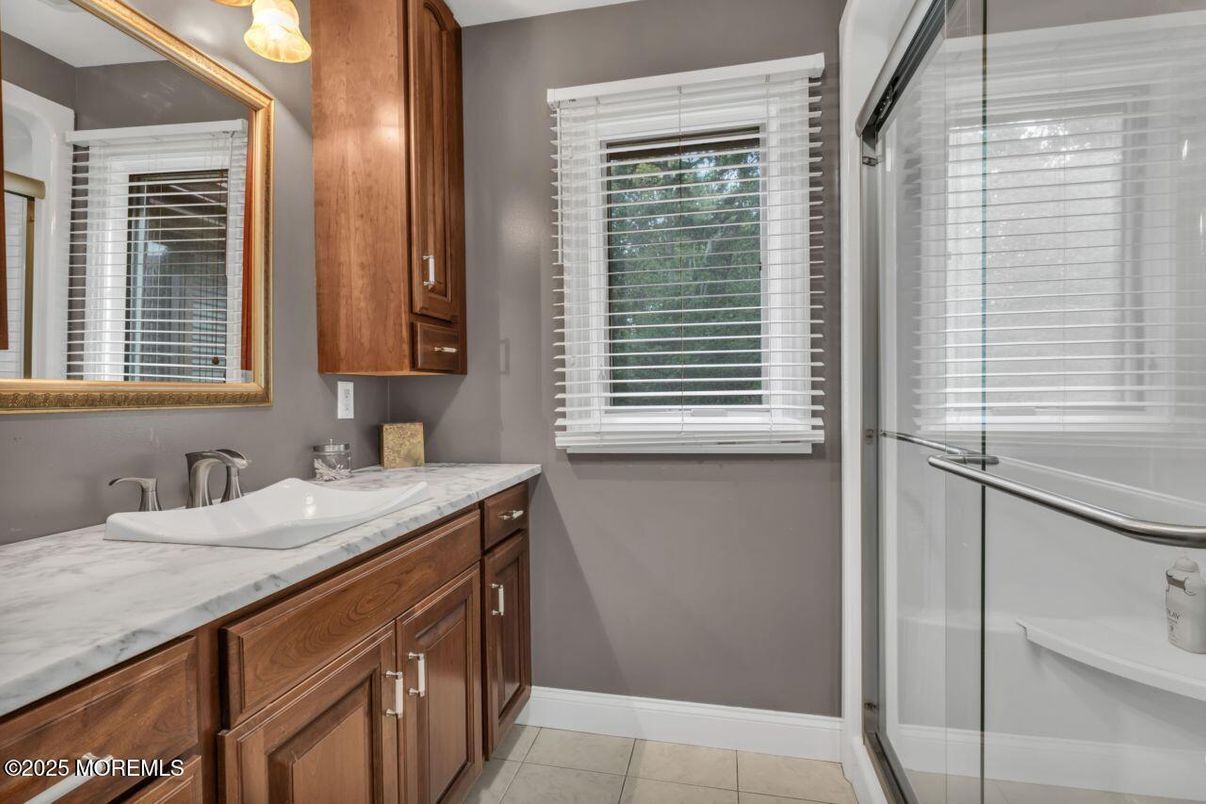 Bathroom, Dual Sink Vanities, Glass Shower, Interior