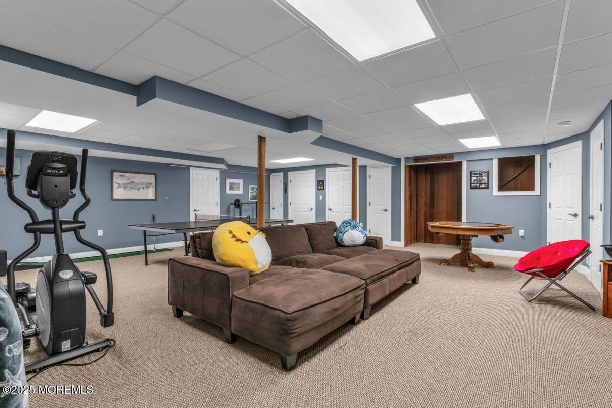 Billiard Table, Fitness Equipment, Game Room, Interior, Recessed Lighting
