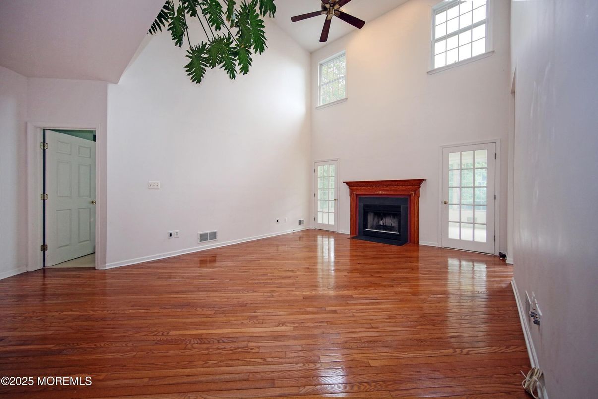 Empty room, Fireplace, Interior, Wood Texture Flooring