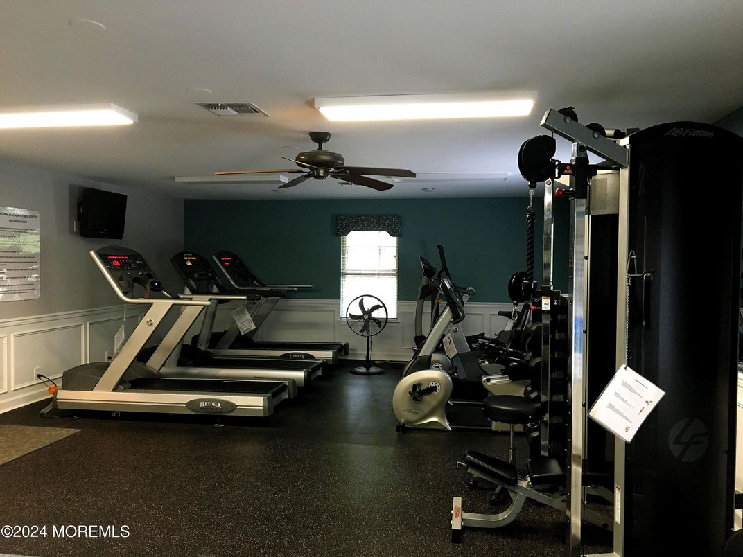 Fitness Equipment, Gym, Interior, Recessed Lighting