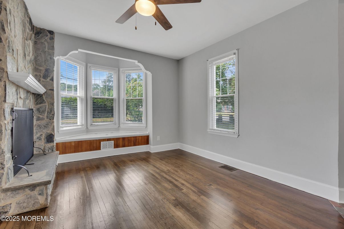 Empty room, Fireplace, Interior, Wood Texture Flooring
