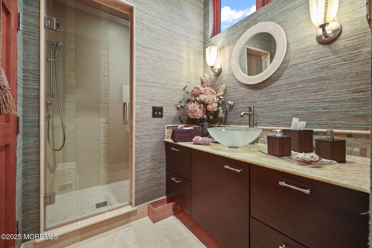 Bathroom, Dual Sink Vanities, Glass Shower, Interior
