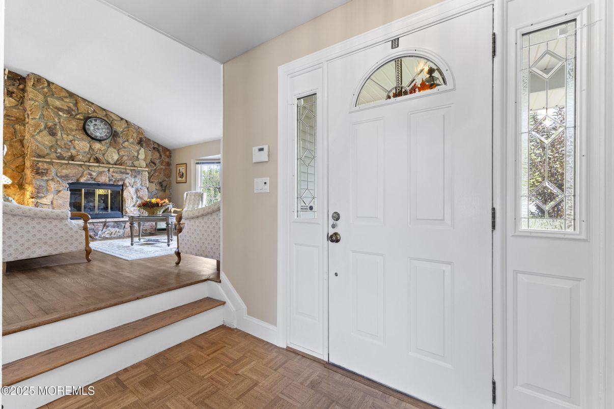 Fireplace, Interior, Stone Walls, Wood Texture Flooring