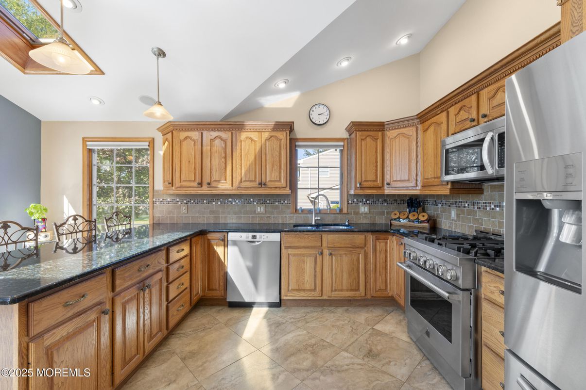 Interior, Kitchen, Pendant Lights, Recessed Lighting, Stainless Steel Appliances