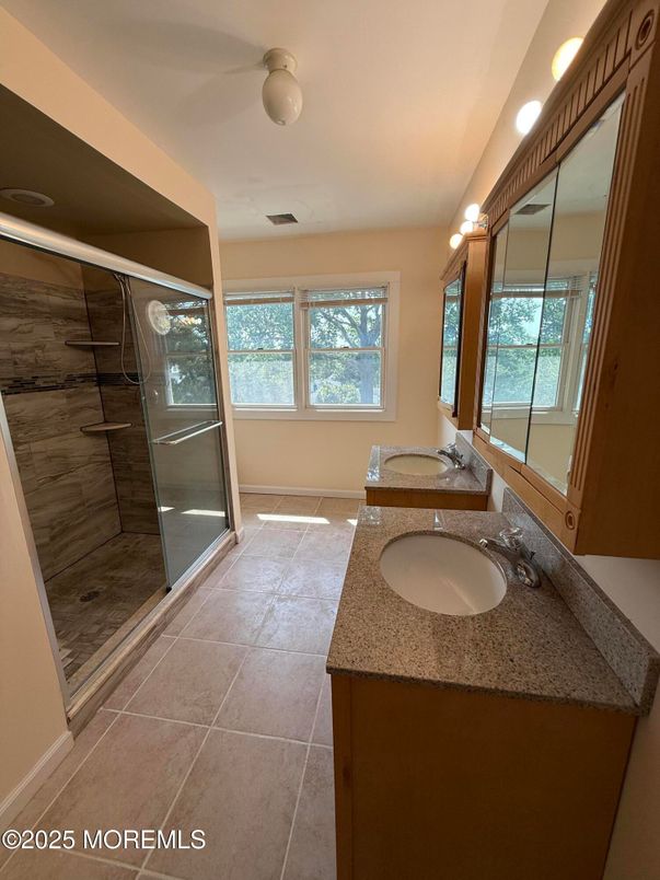 Bathroom, Dual Sink Vanities, Glass Shower, Interior
