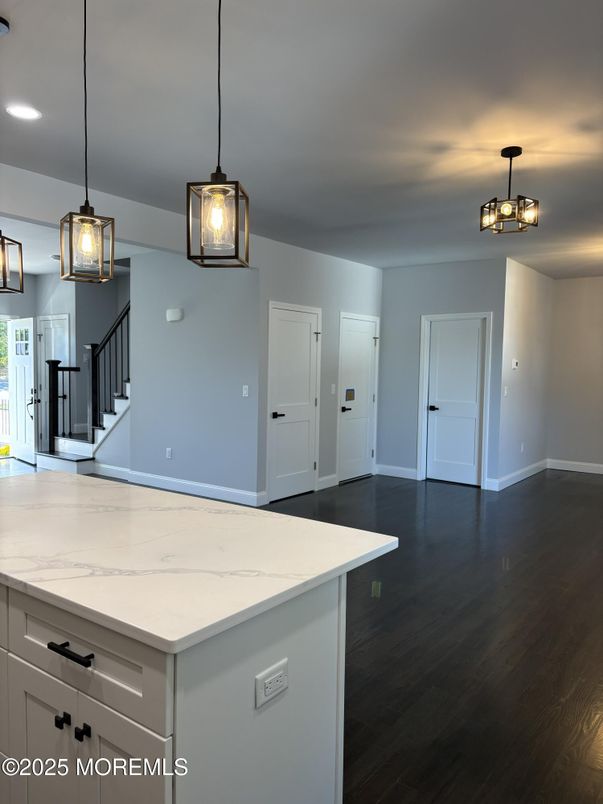 Interior, Pendant Lights, Recessed Lighting, Wood Texture Flooring