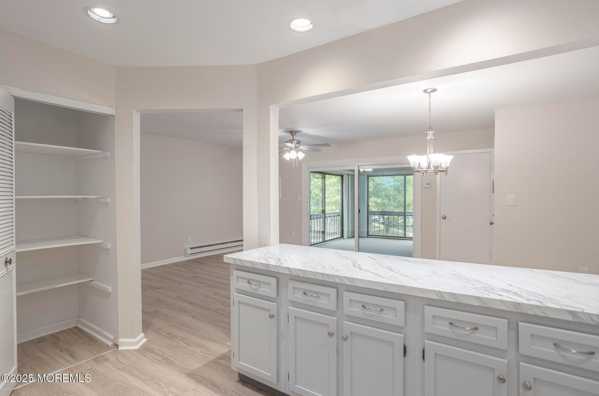 Chandelier, Interior, Recessed Lighting, Wood Texture Flooring