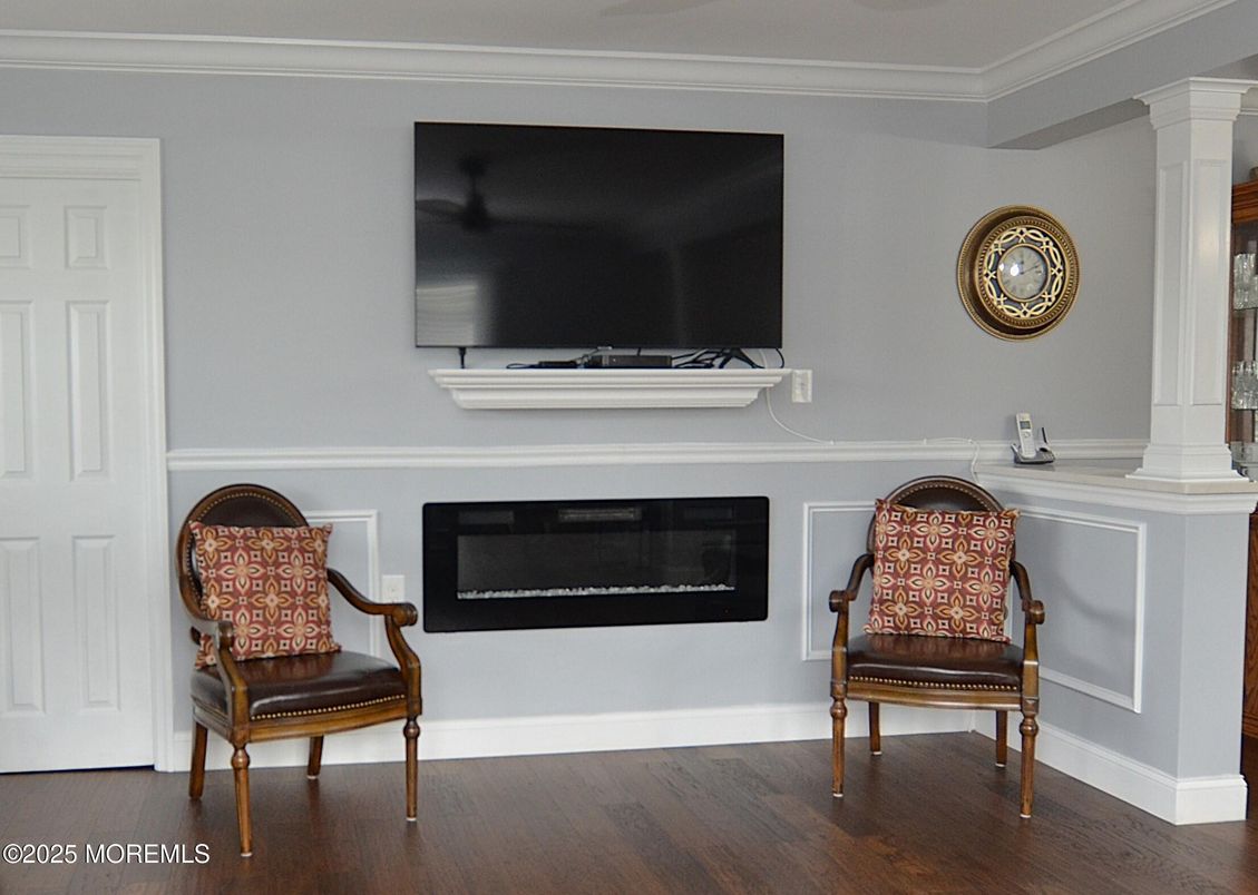 Fireplace, Interior, Wood Texture Flooring