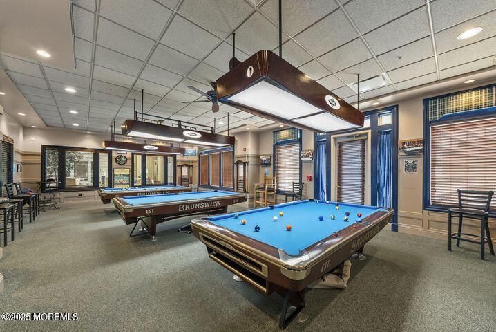 Billiard Table, Game Room, Interior, Pendant Lights, Recessed Lighting