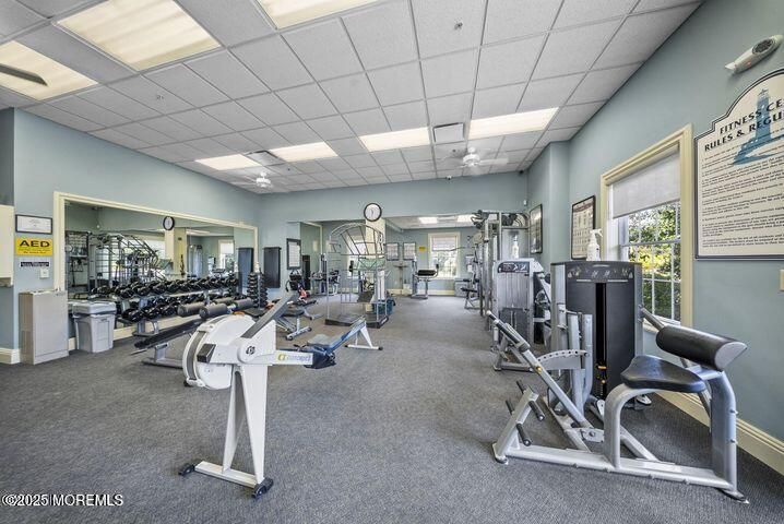 Fitness Equipment, Gym, Interior, Recessed Lighting