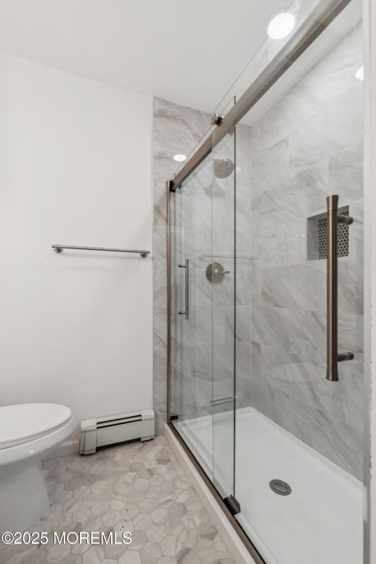 Bathroom, Glass Shower, Interior, Marble Walls