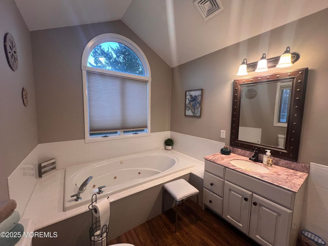 Bathroom, Interior, Wood Texture Flooring