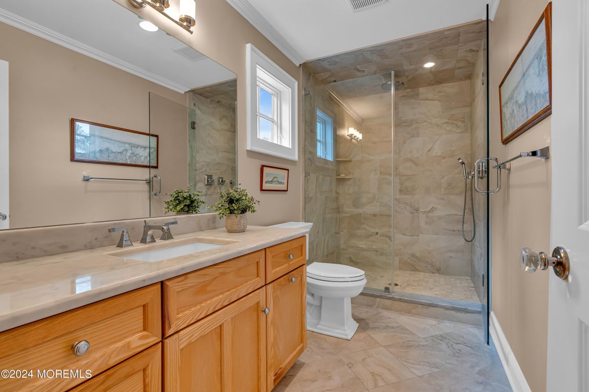 Bathroom, Glass Shower, Interior, Marble, Marble Walls