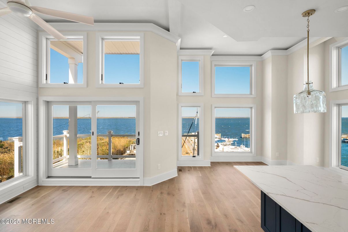 Interior, Pendant Lights, Recessed Lighting, Water, Wood Texture Flooring