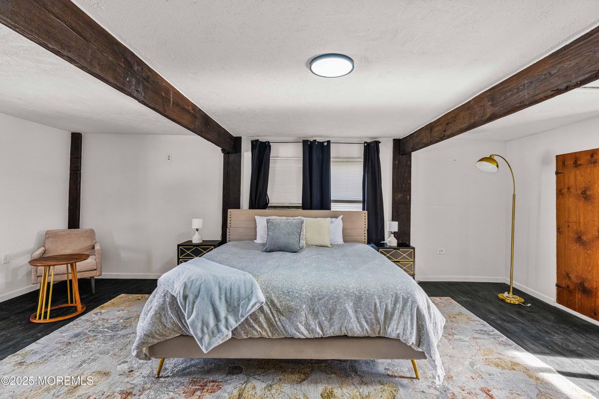 Bedroom, Interior, Wooden Beams, Wood Texture Flooring