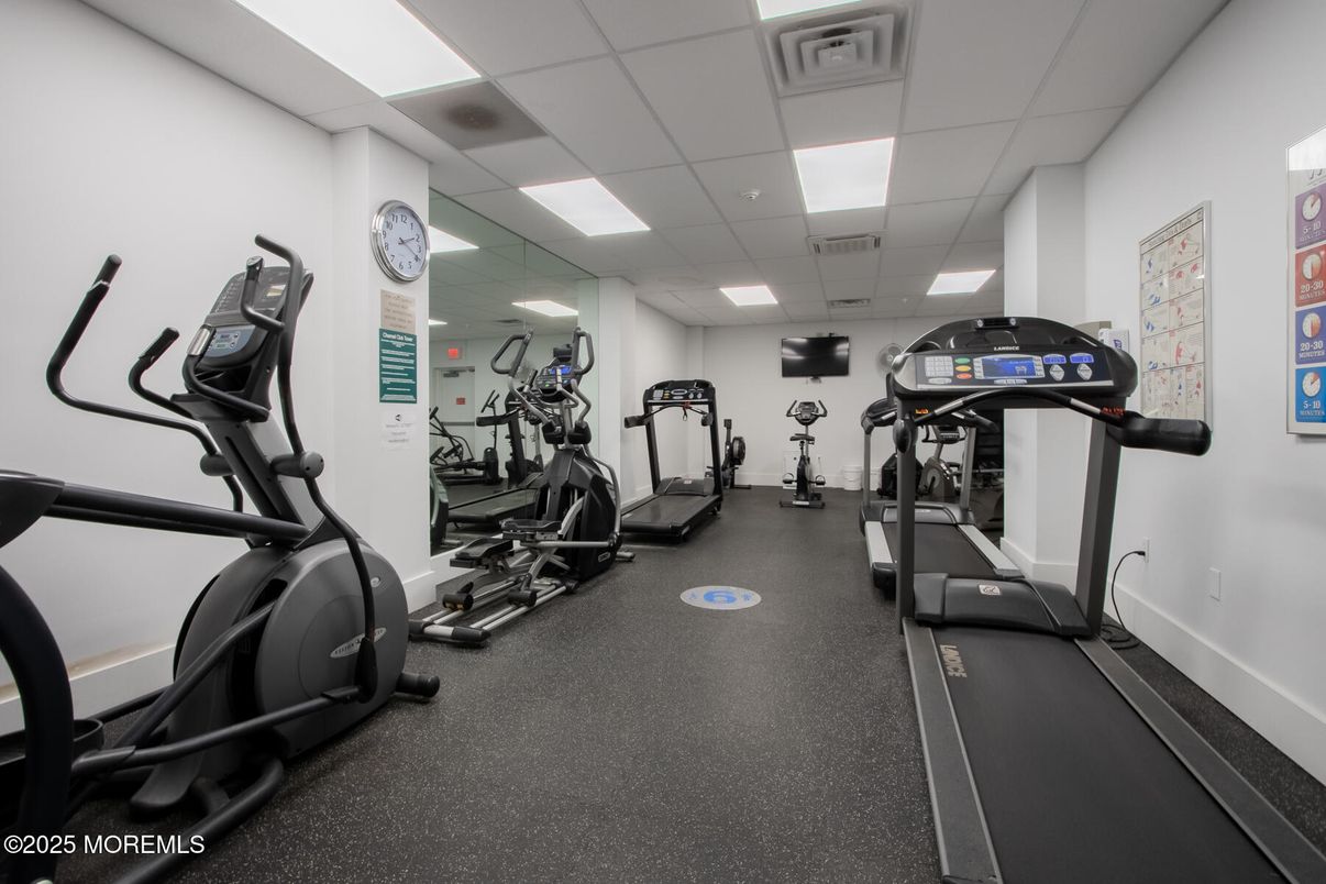 Fitness Equipment, Gym, Interior, Recessed Lighting