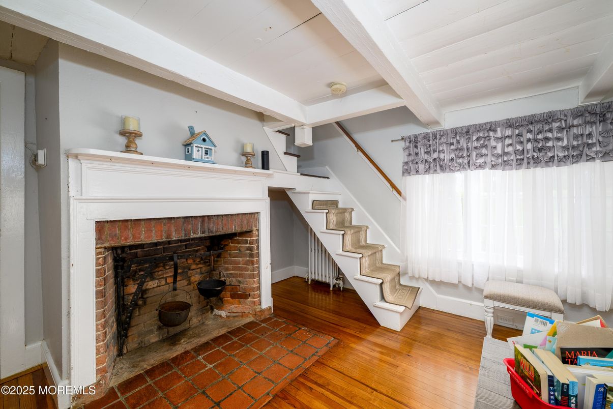 Fireplace, Interior, Wood Texture Flooring