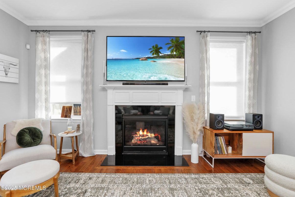 Fireplace, Interior, Wood Texture Flooring