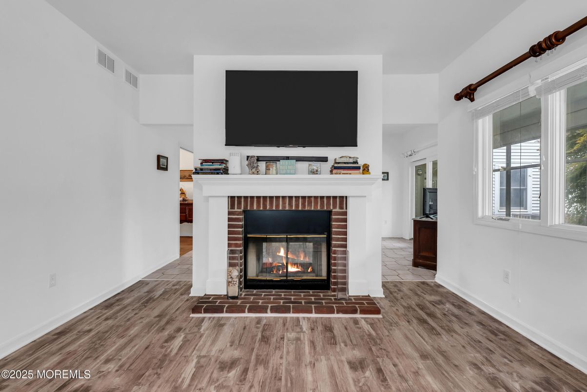 Fireplace, Interior, Wood Texture Flooring
