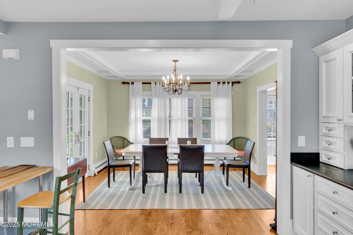Chandelier, Dining room, Interior, Wood Texture Flooring