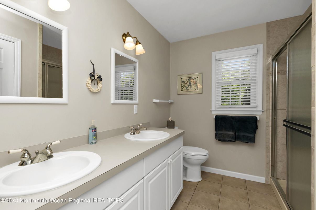 Bathroom, Dual Sink Vanities, Glass Shower, Interior