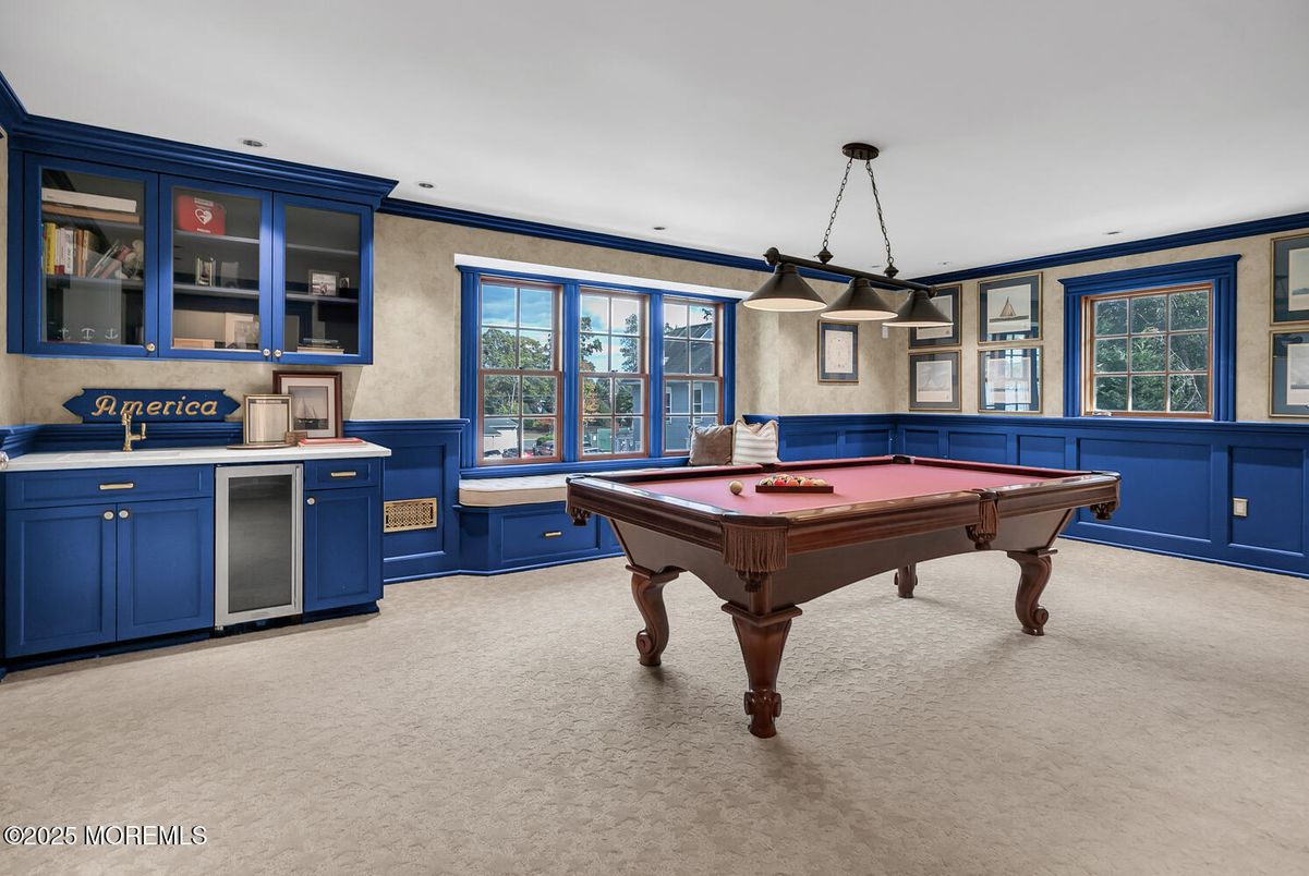Billiard Table, Game Room, Interior, Pendant Lights