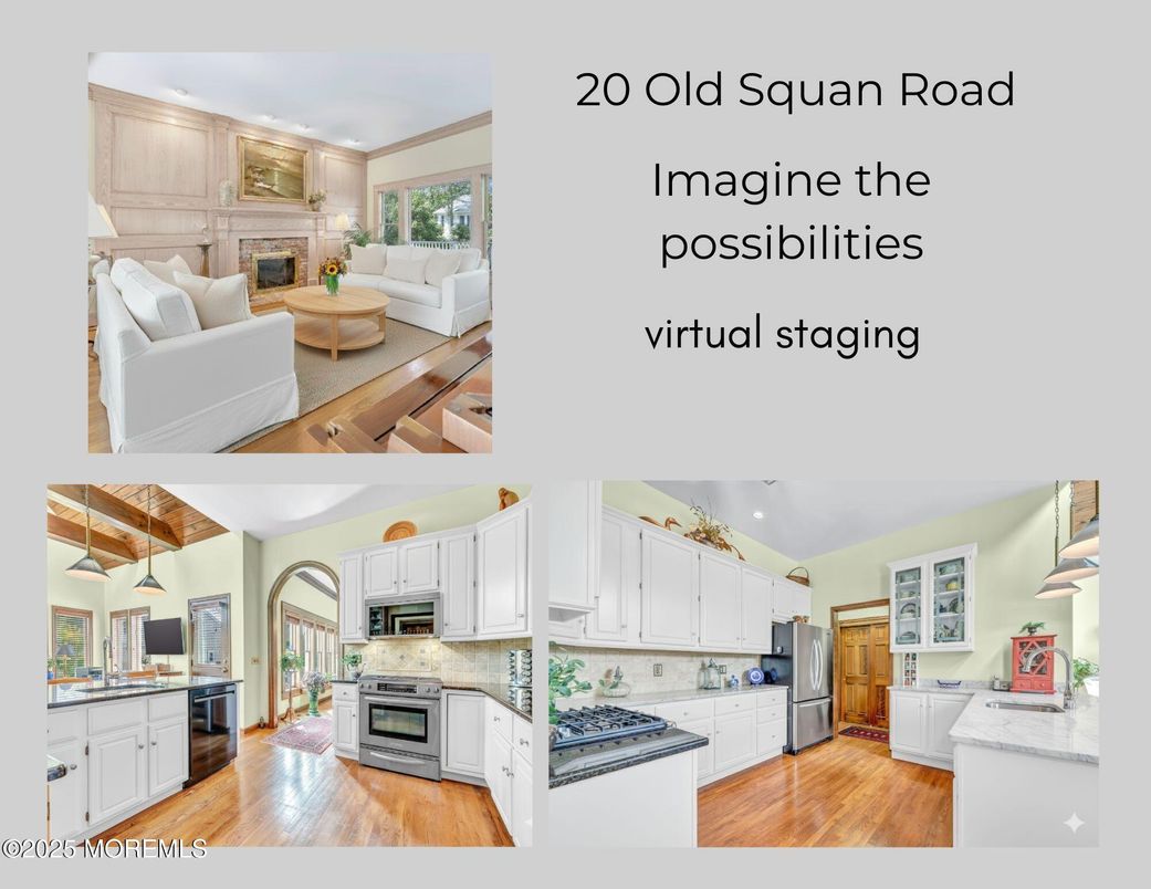 Fireplace, Interior, Kitchen, Living room, Pendant Lights, Wooden Beams, Wood Texture Flooring