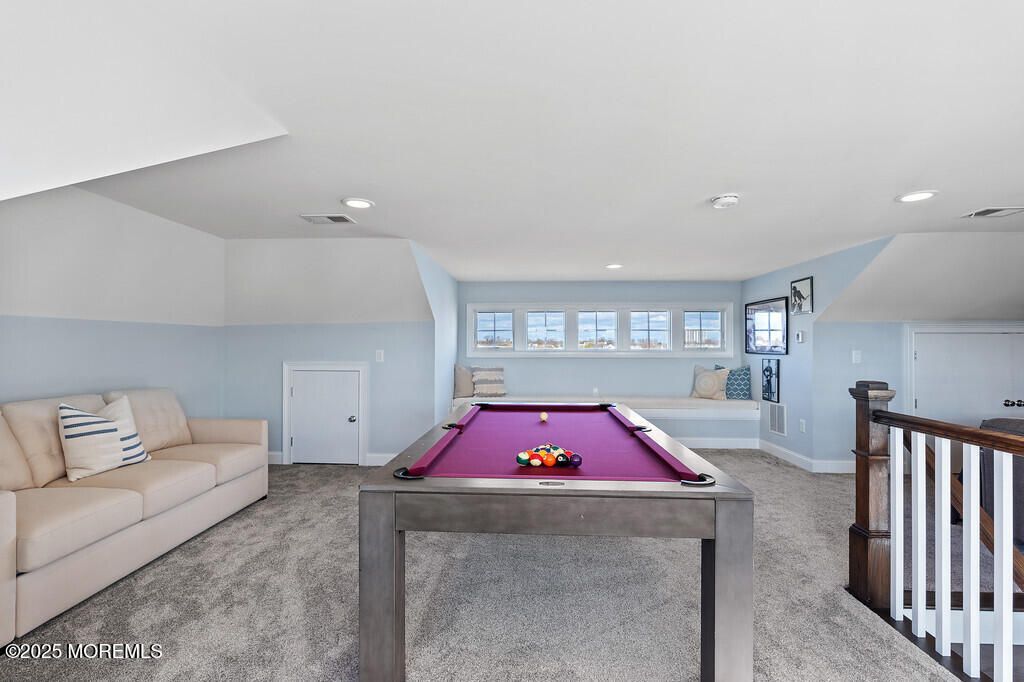 Billiard Table, Game Room, Interior, Recessed Lighting