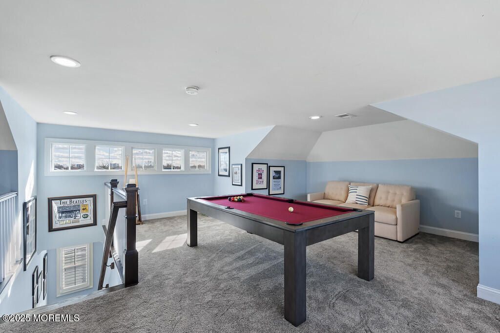 Billiard Table, Game Room, Interior, Recessed Lighting