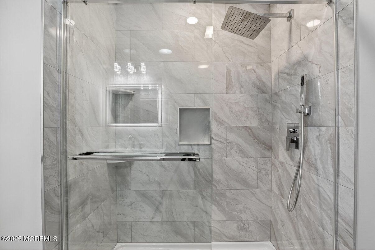 Bathroom, Glass Shower, Interior, Marble Walls