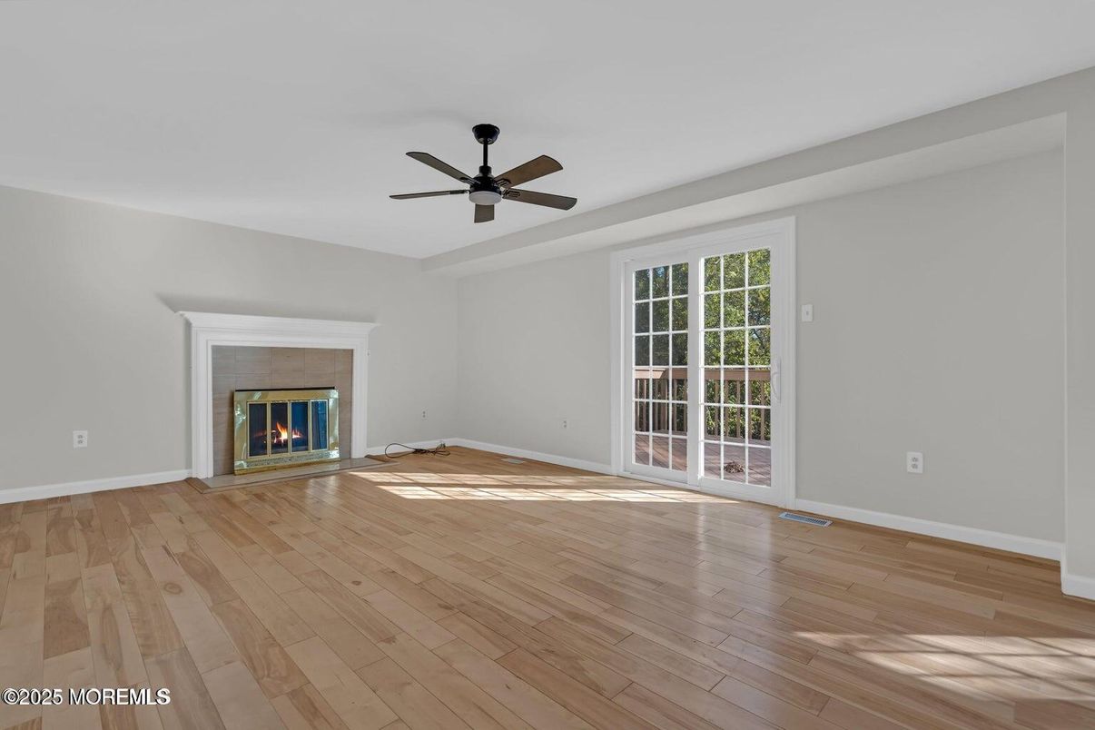 Empty room, Fireplace, Interior, Wood Texture Flooring