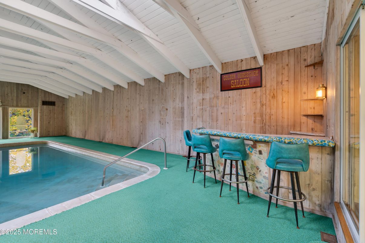 Interior, Pool, Wooden Walls