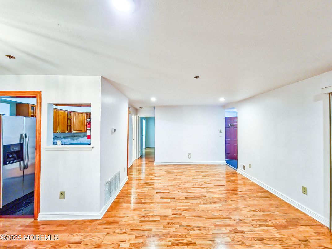 Empty room, Fireplace, Interior, Recessed Lighting, Wood Texture Flooring