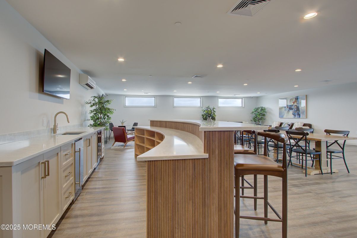 Dining room, Interior, Kitchen, Recessed Lighting, Wood Texture Flooring