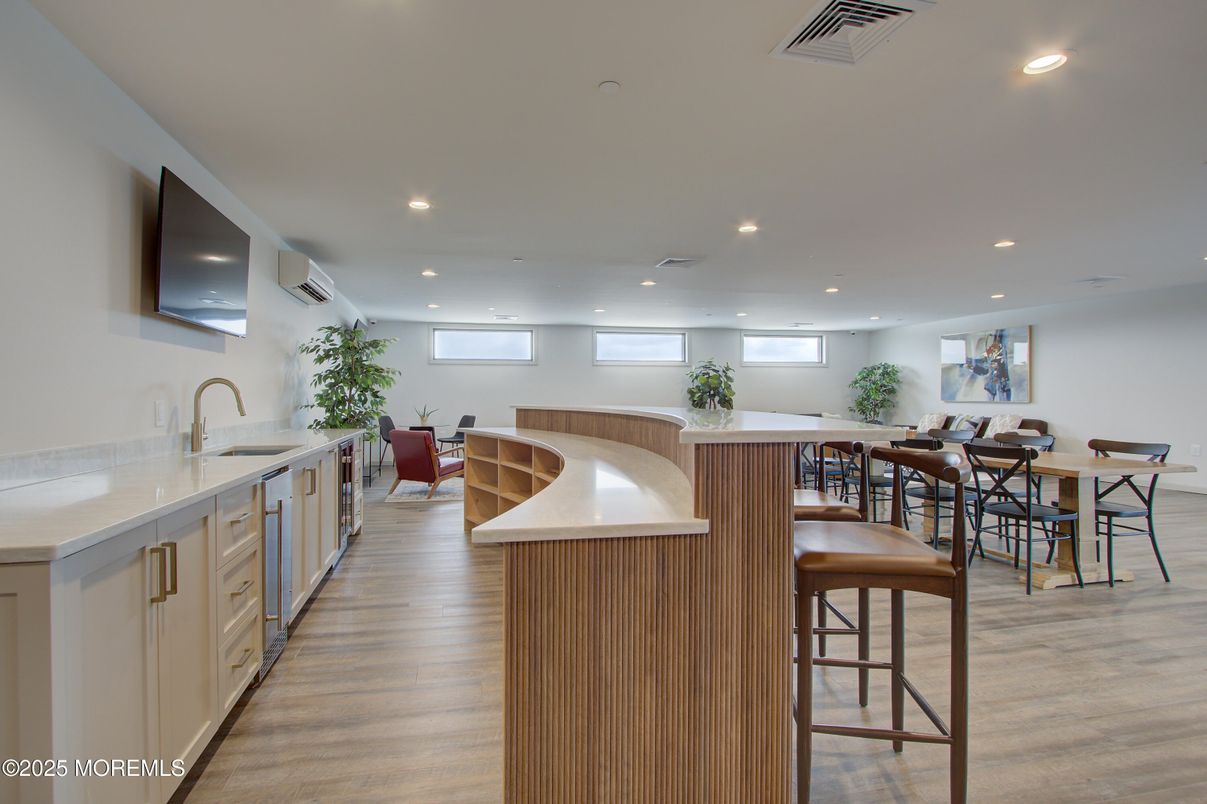 Dining room, Interior, Kitchen, Recessed Lighting, Wood Texture Flooring