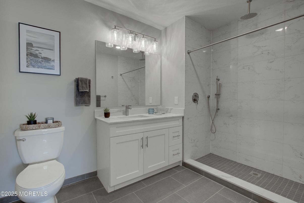 Bathroom, Glass Shower, Interior, Marble Walls