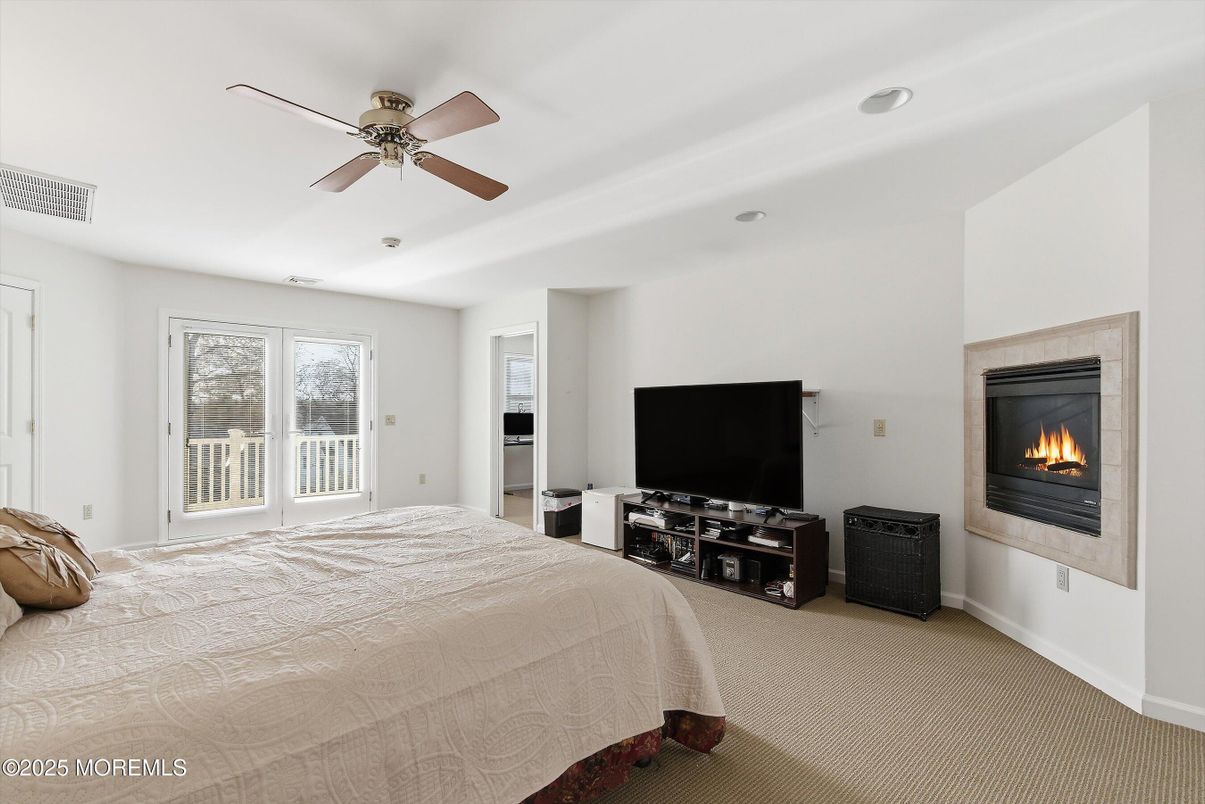 Bedroom, Fireplace, Interior