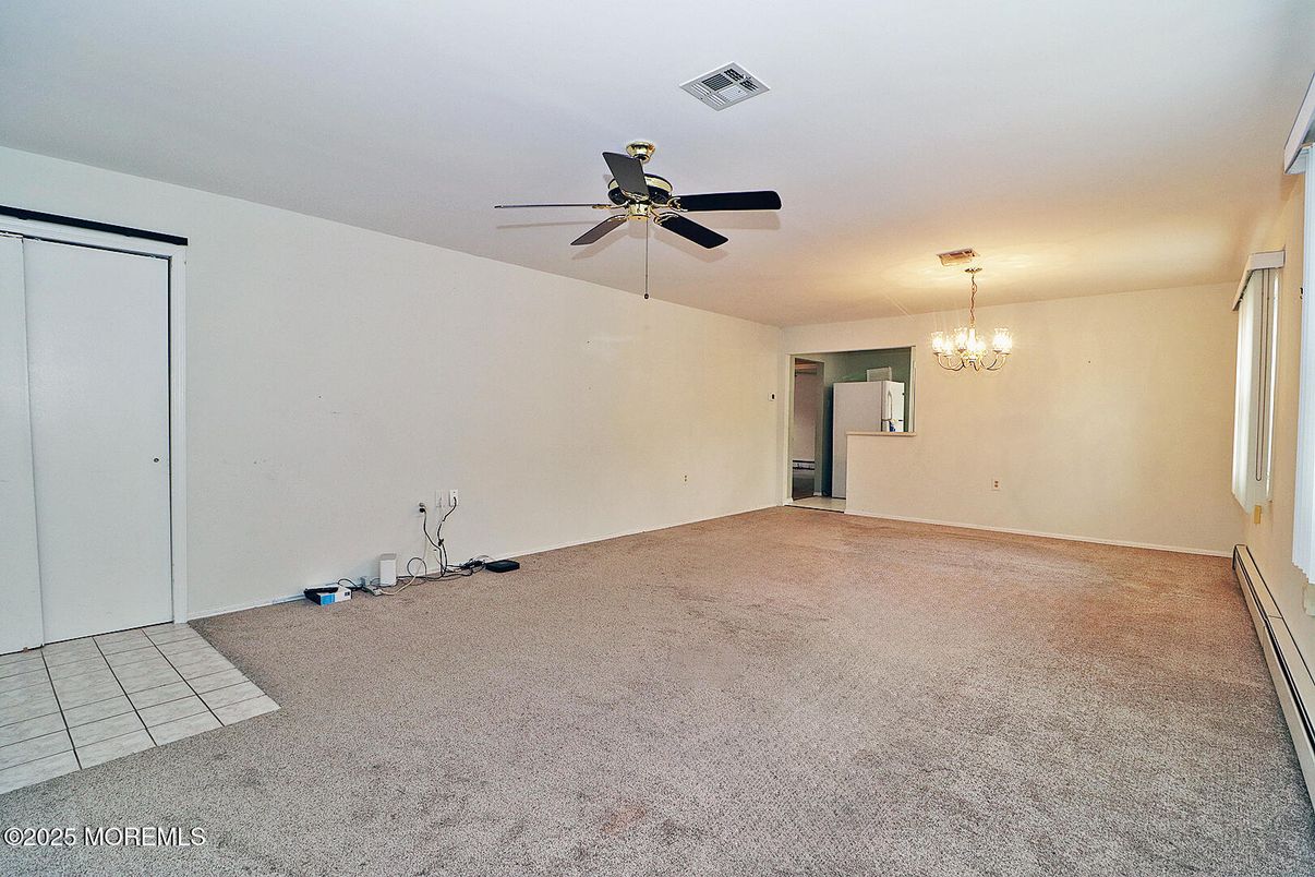 Chandelier, Empty room, Interior