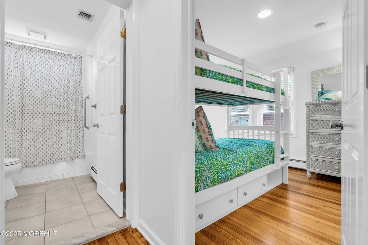 Bathroom, Interior, Recessed Lighting, Wood Texture Flooring