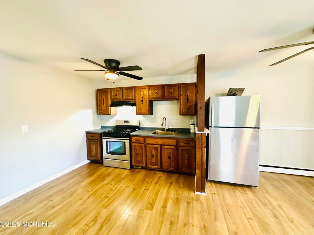Interior, Kitchen, Wood Texture Flooring