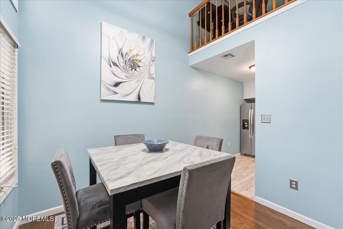 Dining room, Interior, Wood Texture Flooring