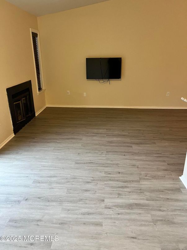 Empty room, Fireplace, Interior, Wood Texture Flooring