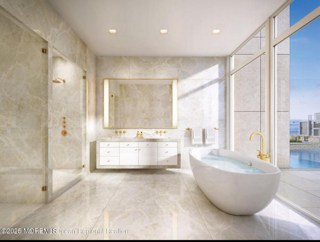 Bathroom, Dual Sink Vanities, Free Standing Baths, Interior, Recessed Lighting, Water