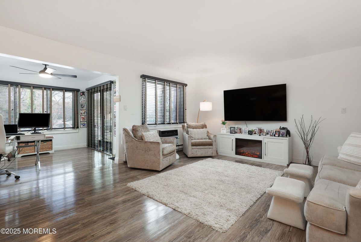 Fireplace, Home Office, Interior, Living room, Wood Texture Flooring