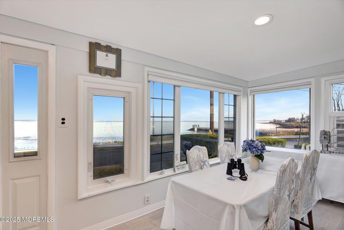 Dining room, Interior, Recessed Lighting, Water, Wood Texture Flooring