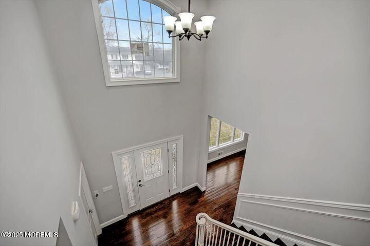 Chandelier, Interior, Wood Texture Flooring
