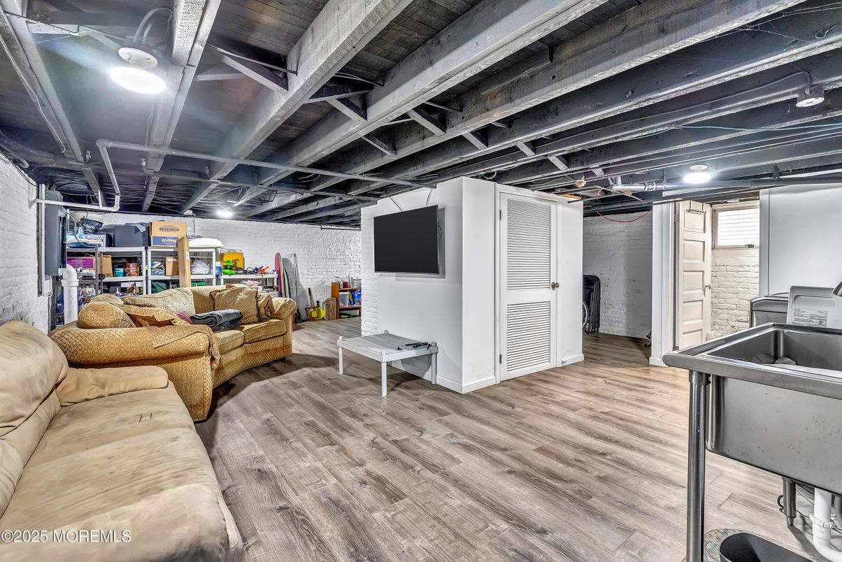 Interior, Living room, Stone Walls, Wood Texture Flooring