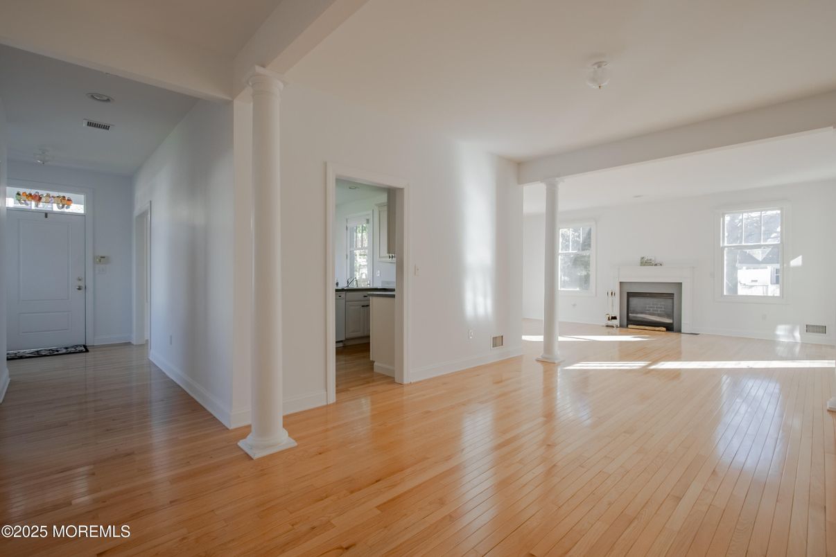 Empty room, Fireplace, Interior, Wood Texture Flooring